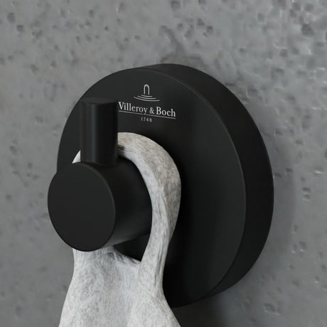 Villeroy & Boch Toilet Roll Holder Matt Black Villeroy and Boch Elements -  Tender Robe Hook