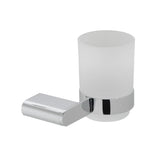 Vado Toothbrush Holder Vado Photon Frosted Glass Tumbler and Holder in Chrome