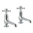 JTP Pillar Basin Tap Chrome JTP Grosvenor Cross Long Nose Basin Pillar Taps (Pair)