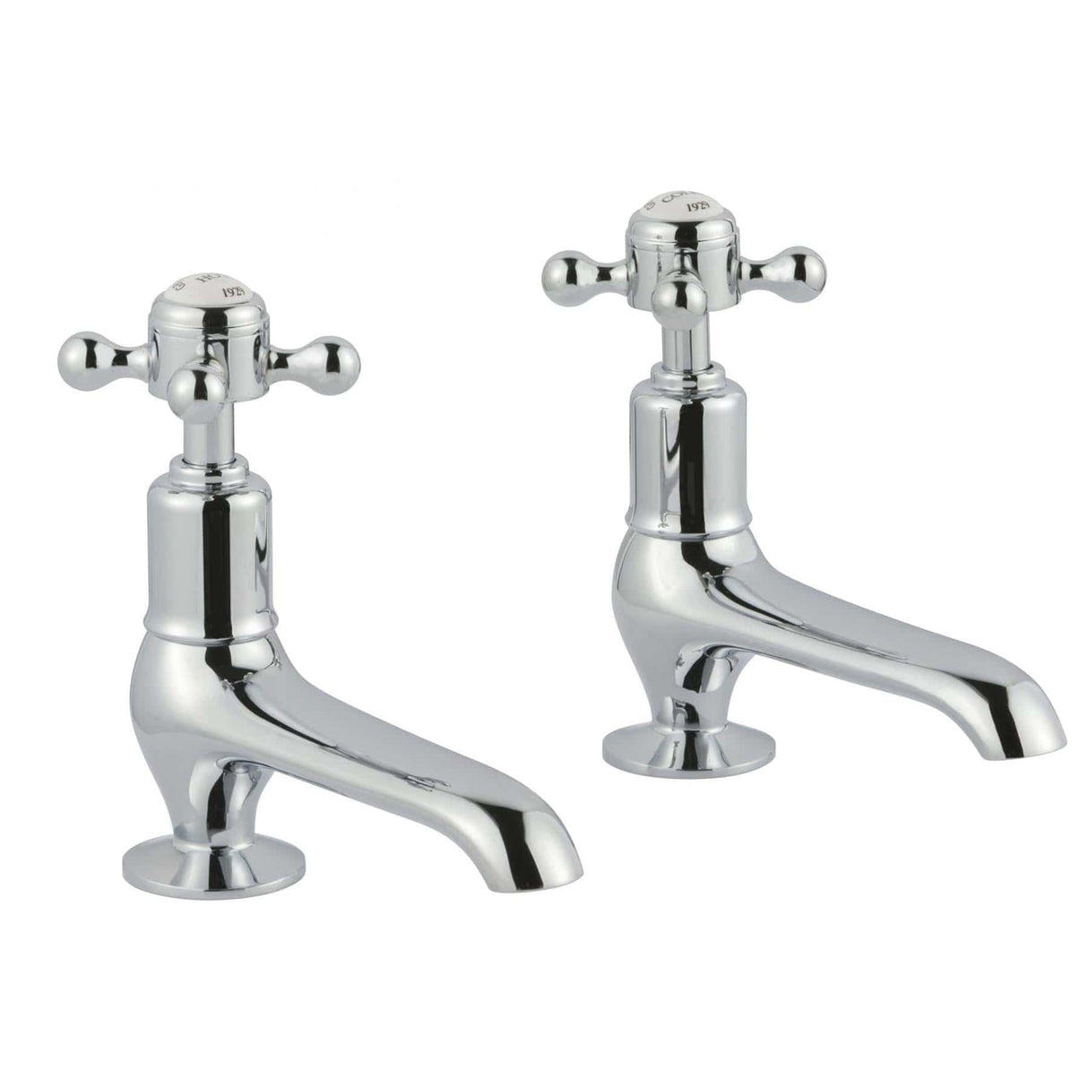 JTP Pillar Basin Tap Chrome JTP Grosvenor Cross Long Nose Basin Pillar Taps (Pair)