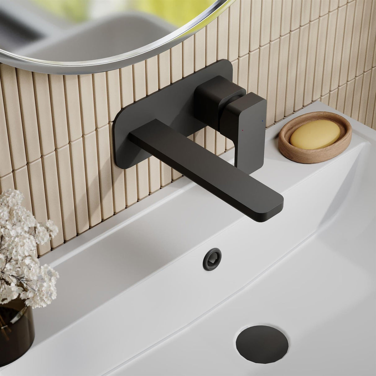 Aquarius Bathrooms Wall Mounted Basin Tap Aquarius Tetra Wall Mounted 2 Tap Hole Basin Mixer Tap