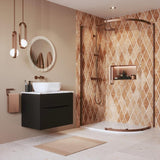 Crosswater Quadrant Shower Enclosure 1000 x 800 / Brushed Bronze Crosswater Asura 8mm Quadrant Sliding Shower Door