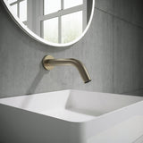 Crosswater Infrared Tap Crosswater MPRO Sensor Wall Mounted 220mm Basin Spout in Brushed Brass