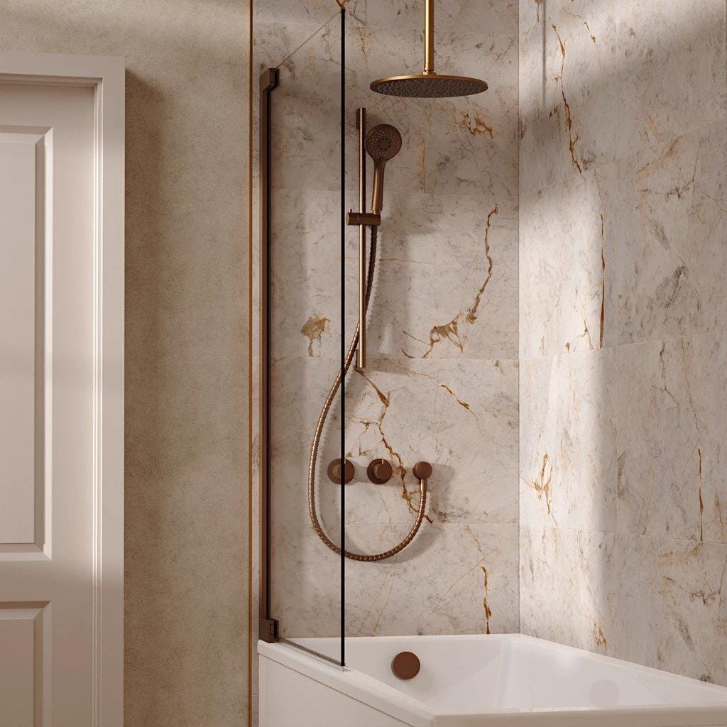 UK Bathroom Store Concealed Shower Set Crosswater Module Shower Set 7 - 3 Outlet with Riser Rail Kit, Overhead Shower and Overflow Bath Filler