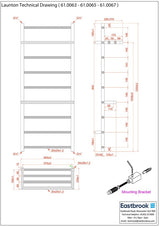 Eastbrook Designer Towel Radiator Eastbrook Launton Straight Vertical Heated Towel Rail in Chrome