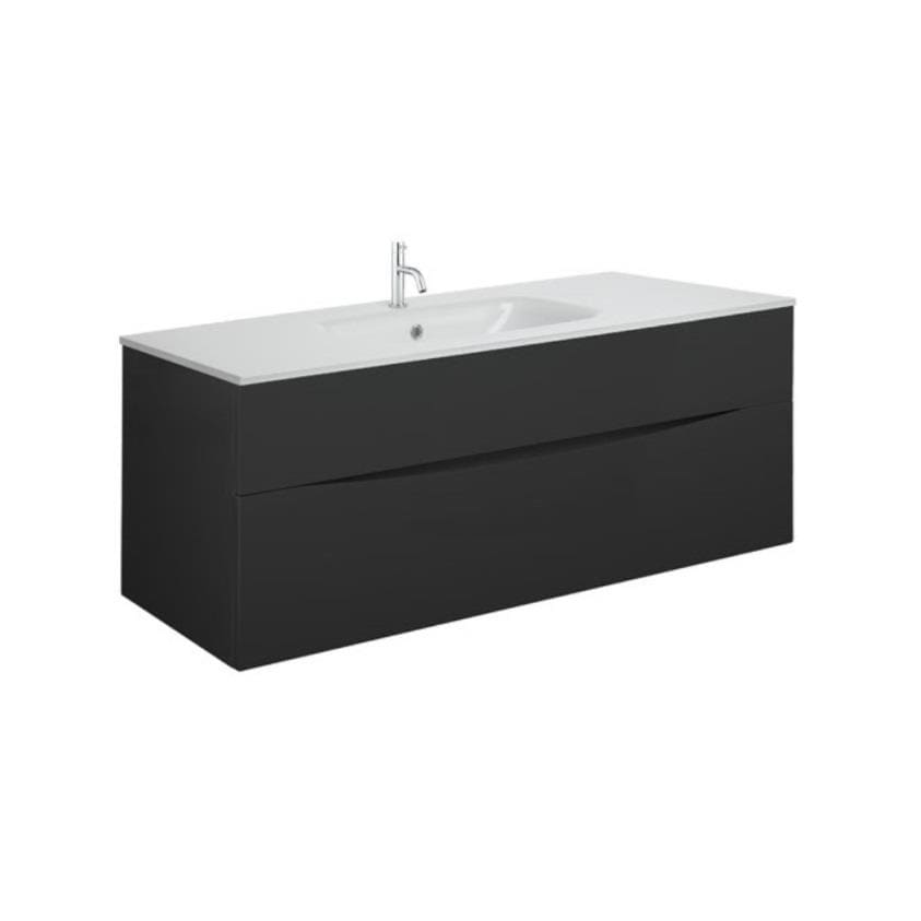 Crosswater Wall Mounted Vanity Unit Crosswater Glide II Wall Mounted Two Drawer Vanity Unit with Basin