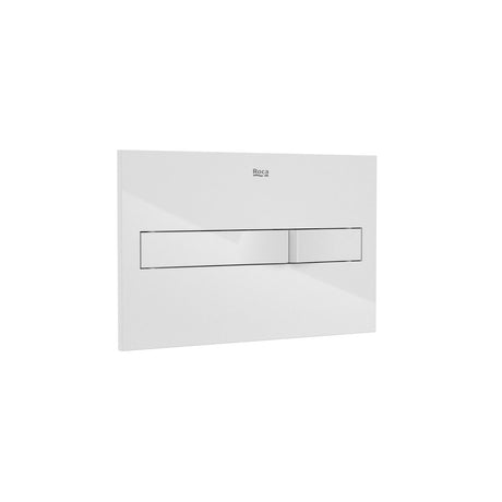 ROCA Flush Plate Gloss White Roca Duplo One Flush Plate with Square Buttons