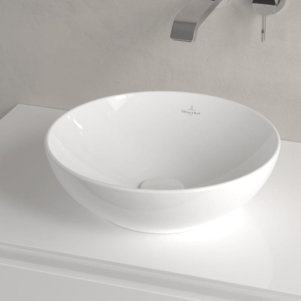 Villeroy & Boch Countertop Basin Villeroy & Boch Loop & Friends Round Countertop Basin in White Alpin