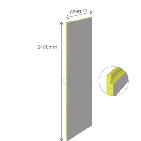 Multipanel Wall Panel 2400 x 598mm / Hydrolock Multipanel Contemporary Wall Panel in Arctic Stone
