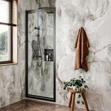 Crosswater Pivot Shower Door Matt Black / 800mm Crosswater Clear 6 Pivot Shower Door