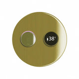 TED Concealed Shower Valve Brushed Brass TED Togo 2/3 Outlet Digital Shower Valve with Large Round Plate