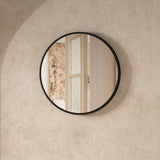 Crosswater Standard Mirror 500mm / Matt Black Crosswater Infinity Round Framed Mirror