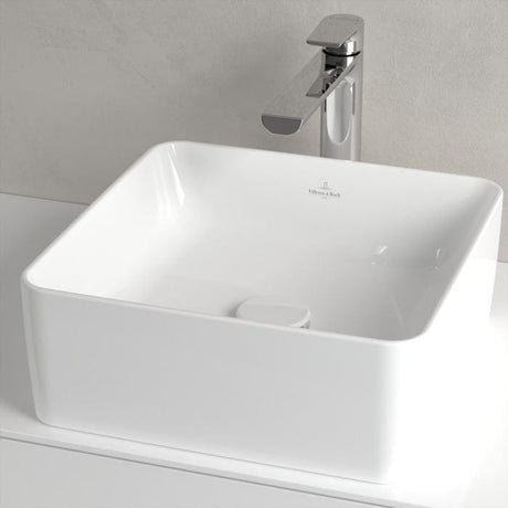 Villeroy & Boch Countertop Basin Villeroy & Boch Collaro 380mm Square Countertop Basin in White Alpin