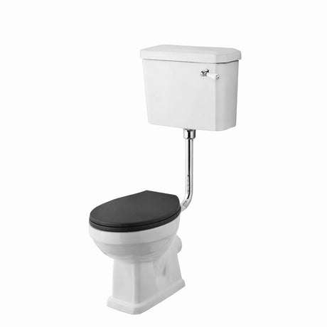 Aquarius Bathrooms Low Level Toilet Black Wooden Aquarius Harewood Traditional Low Level Toilet with Soft Close Seat