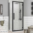 Eastbrook Side Panel Matt Black / 700mm Eastbrook Corniche 2000 8mm Side Panel for Hinged Doors