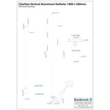 Eastbrook Charlton Vertical Aluminium Designer Radiator in Matt White