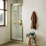 Crosswater Pivot Shower Door Brushed Brass / 900mm Crosswater Clear 6 Pivot Shower Door