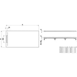 Laufen Marbond Pro S Rectangular Tray with Waste in White
