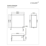Crosswater Shower Niche Crosswater Square Shower Niche with LED - 305 x 305 x 120mm