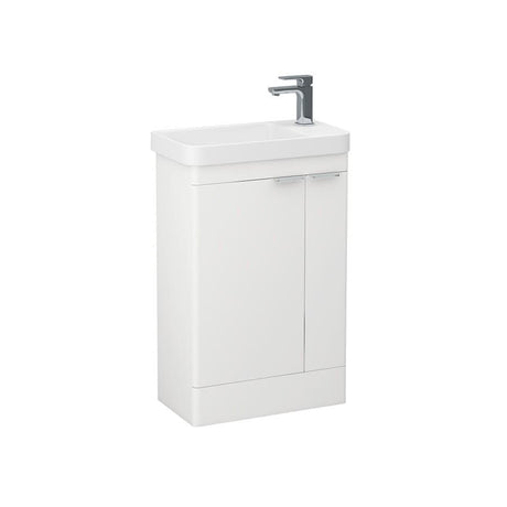 Imex Cloakroom Vanity Unit Imex Luna 550mm Floor Standing Double Door Cloakroom Vanity Unit with Basin