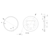 Crosswater Illuminated Mirror Crosswater Infinity Round Framed LED Illuminated Mirror