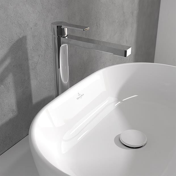 Villeroy & Boch Mono Basin Tap Villeroy & Boch Architectura Single Lever Tall Mono Basin Mixer Tap with Click Clack Waste in Chrome