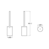 Roca Toilet Brush Roca Hotels Round Free Standing Toilet Brush and Holder