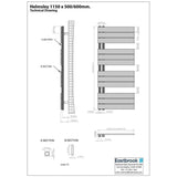 Eastbrook Designer Towel Rail Eastbrook Helmsley Straight Vertical Designer Towel Rail in Matt Black