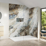 Merlyn Wetroom Panel Chrome / 300mm Merlyn 8mm Wet Room Glass Panel