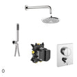 Crosswater Concealed Shower Set Chrome / 200mm Shower Head Crosswater Crossbox Push 2 Button 2 Outlet Shower Bundle Version 2