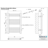 Eastbrook Wendover Straight Heated Towel Rail in Anthracite