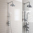 Crosswater Exposed Shower Set Chrome Crosswater Belgravia Thermostatic Shower Kit with Fixed Shower Head and Handset