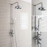 Crosswater Exposed Shower Set Chrome Crosswater Belgravia Thermostatic Shower Kit with Fixed Shower Head and Handset