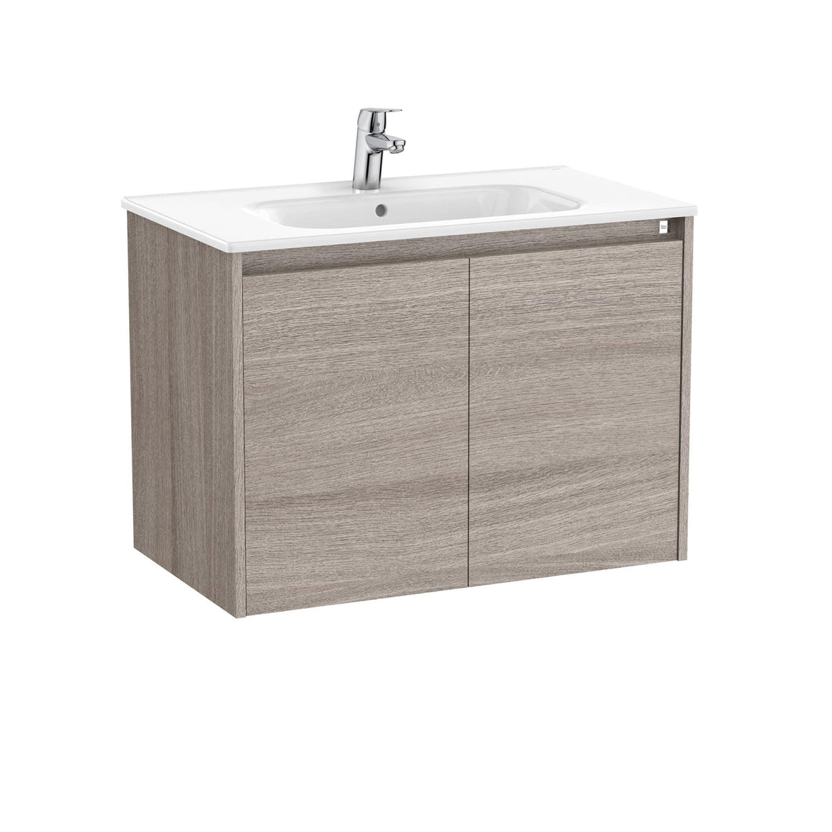 Roca Tenet 800mm Wall Mounted Two Door Vanity Unit with Basin