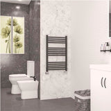 Eastbrook Ladder Rail 800 x 500mm / Electric Only Eastbrook Wendover Straight Heated Towel Rail in Black Gold