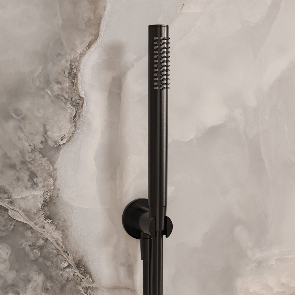 Crosswater Shower Handset Stainless Slate Crosswater 3ONE6 Shower Handset, Hose and Wall Outlet