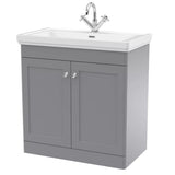 Aquarius Bathrooms Floor Standing Vanity Unit Aquarius Leighton 800mm Floor Standing Two Door Vanity Unit with Basin