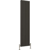 Aquarius Bathrooms Panel Radiator 1800 x420mm / Anthracite Aquarius Flat Double Vertical Panel Radiator