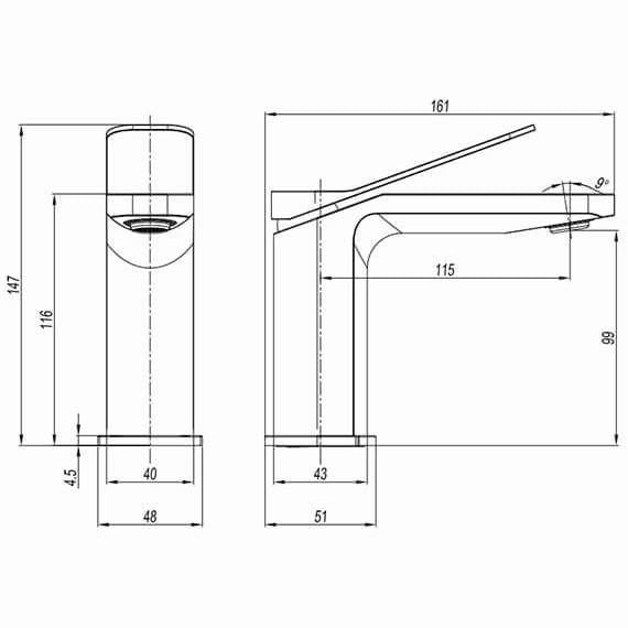 Crosswater Mono Basin Tap Crosswater Glide II Mono Basin Mixer Tap