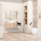 Imex Wall Mounted Vanity Unit Imex Essence Wall Mounted 1200mm Single Drawer Vanity Unit with Worktop and  1 Tap Hole Basin