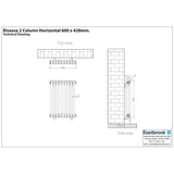 Eastbrook Rivassa Traditional 2 Column Radiator in Matt Black