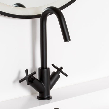 Heritage Mono Basin Tap Matt Black Heritage Salcombe Mono Basin Mixer Tap