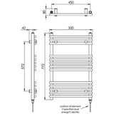 Vogue Designer Towel Radiator Vogue Tune Straight Designer Towel Radiator in Chrome