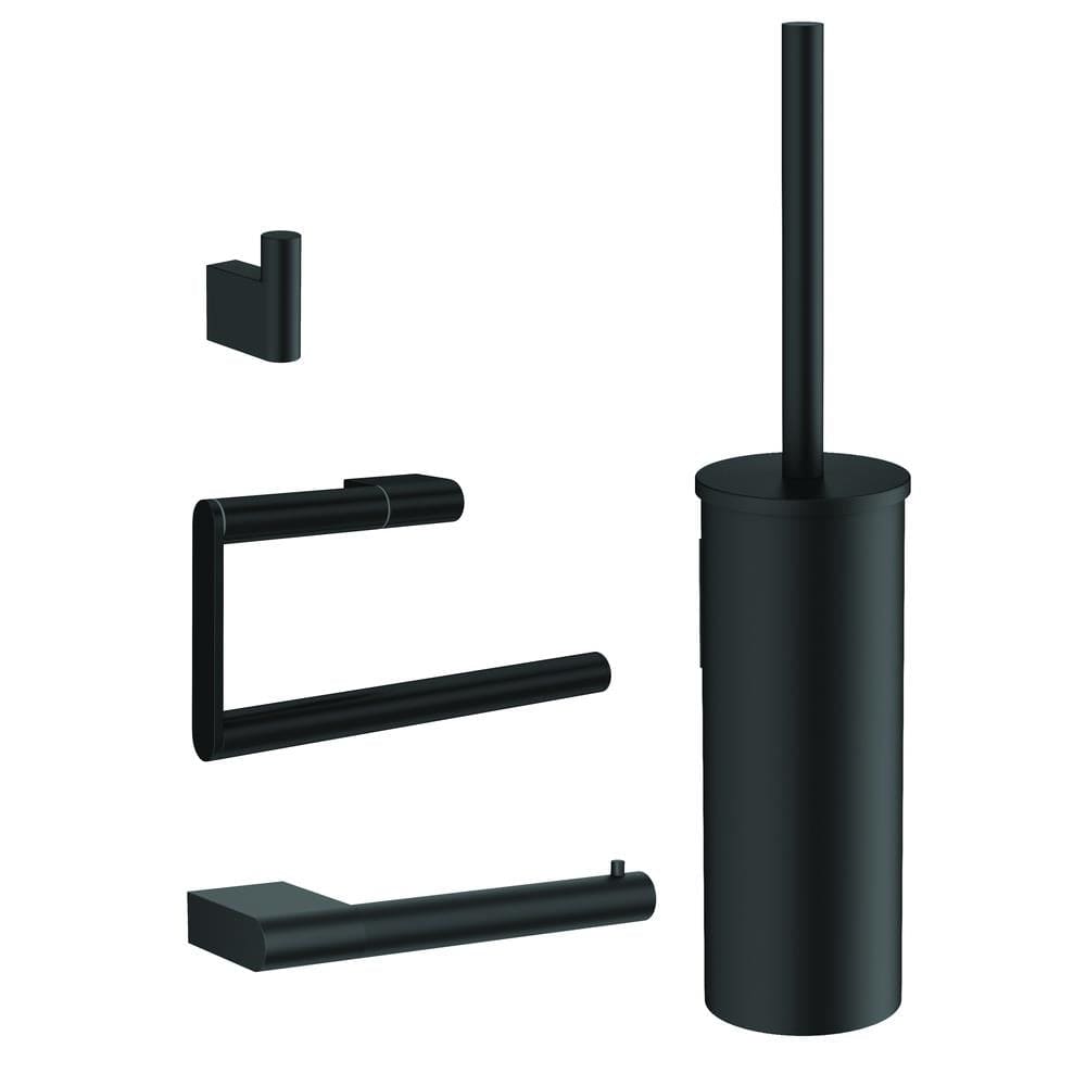Crosswater Accessory Set Matt Black Crosswater MPRO Wall Mounted Accessory Set