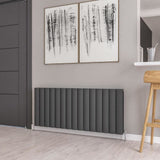 Eastbrook Panel Radiator 600 x 1420 / Central Heating Eastbrook Guardia Straight Horizontal Aluminium in Matt Anthracite