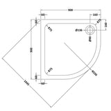 Aquarius Quadrant Shower Tray Aquarius Urbano Quadrant 45mm Stone Resin Shower Tray in Slate Grey