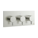 Crosswater Concealed Shower Valve Crosswater MPRO 2 Outlet, 3 Handle Landscape Concealed Thermostatic Shower Valve