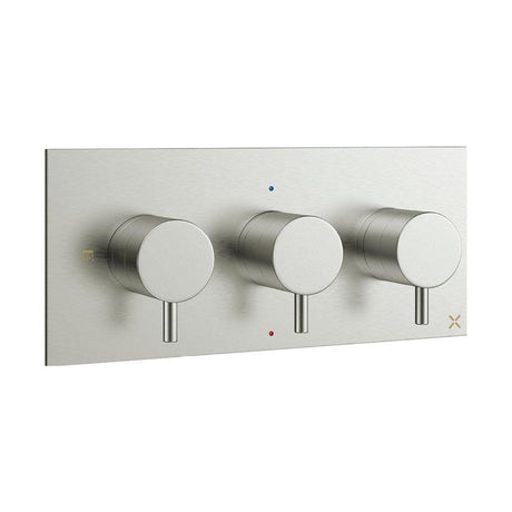 Crosswater Concealed Shower Valve Crosswater MPRO 2 Outlet, 3 Handle Landscape Concealed Thermostatic Shower Valve