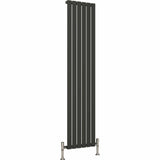 Aquarius Bathrooms Panel Radiator 1800 x420mm / Anthracite Aquarius Flat Single Vertical Radiator