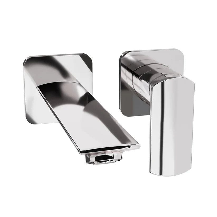 Clearwater Wall Mounted Basin Tap Chrome Clearwater Varda Wall Mounted 2 Hole Basin Mixer Tap